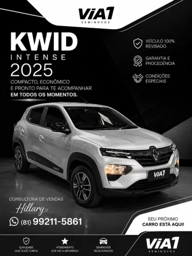 Renault Kwid Intense 1.0 Flex 12V 5P Mec. 2025