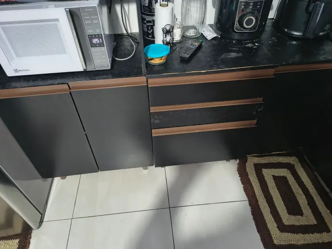 Cozinha americana completa com a Cuba 