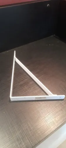 6un Suporte Mão Francesa 20x30cm branco aço reforçado- Bemfixa