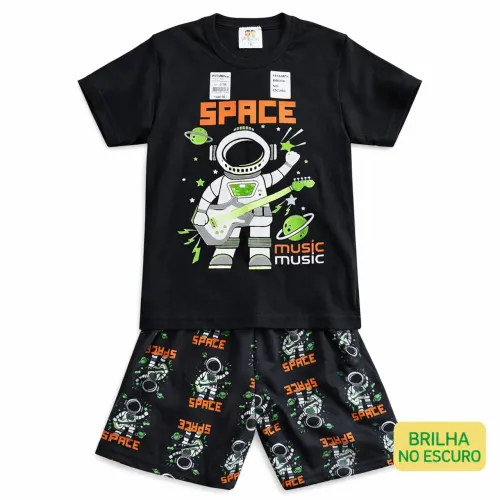 Pijama brilha no escuro Tam 6 Novo