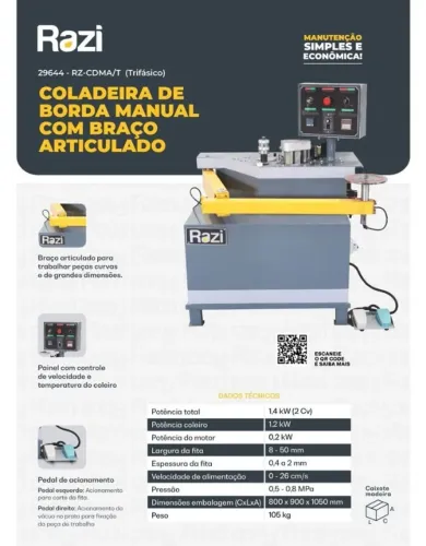 COLADEIRA DE BORDA RAZI | BRAÇO ARTICULADO