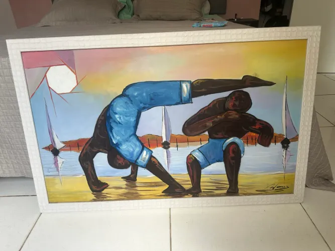 Quadro em Óleo Capoeira