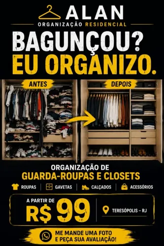 Seu guarda-roupa está cheio, desorganizado e parece que nunca tem espaço? ?