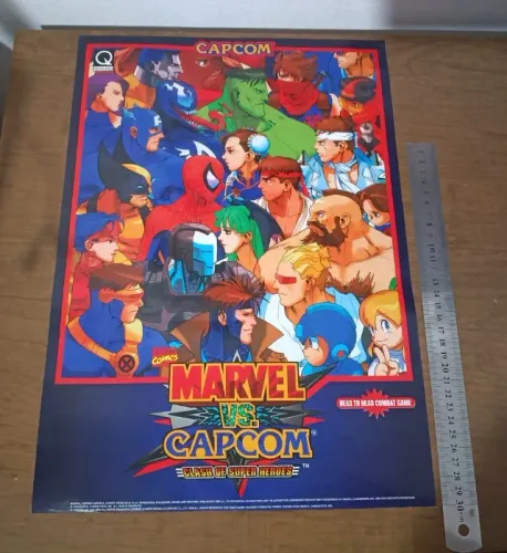 Material de divulgação original Marvel Vs Capcom (arcade) 1998