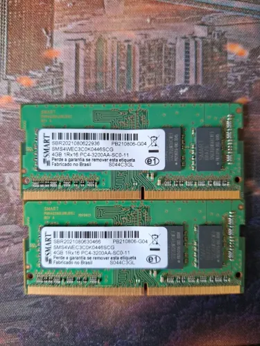 2x Memória RAM 4Gb DDR4 SODIMM 3200MHz SMART
