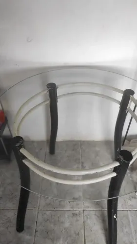 Mesa de vidro redonda