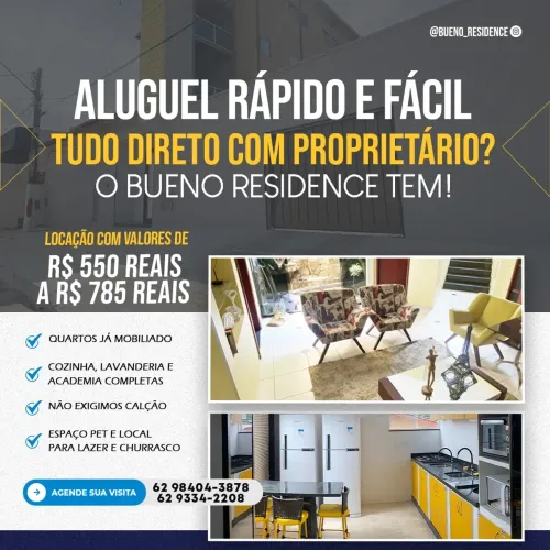 Aluguel com mobília inclusa no valor, não pedimos avalista, não cobramos água ou luz