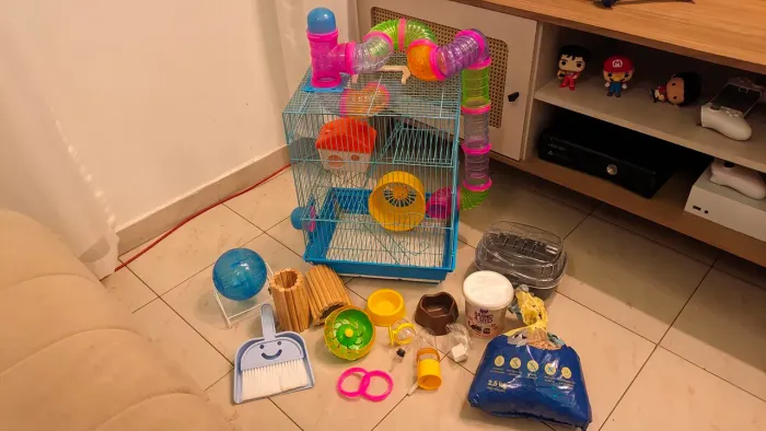 Kit Gaiola Hamster, chinchilas, camundongos e outros roedores