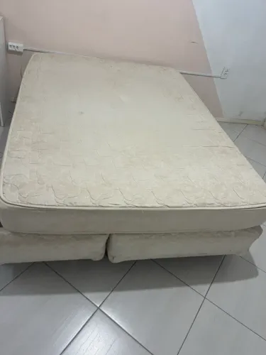 Combo de Cama box casal + colchão solteiro + Penteadeira com espelho de corpo e gaveta
