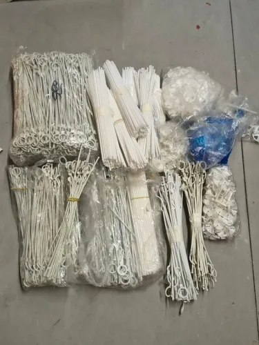 Pega Balão Bexigas Vareta Haste Argola 30cm Branco