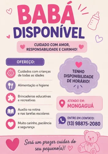 Olá, me chamo Vitória e estou empolgada para conhecer sua criança!