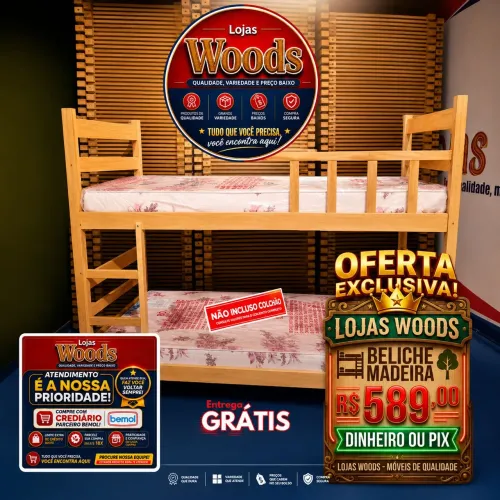 Beliche Madeira Entrega Grátis R$ 589,00