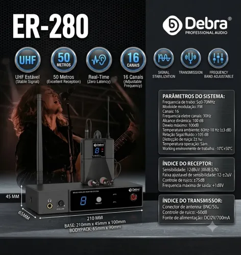 Retorno de Palco S/fio - DEBRA ER280