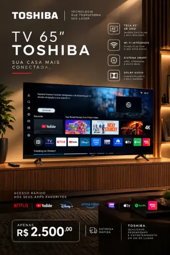 Smart TV QLED 65" 4K da Toshiba