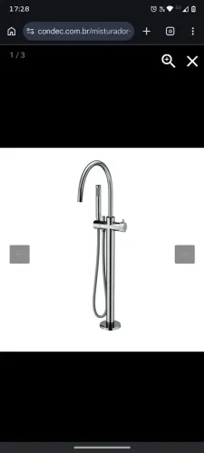 Monocomando de Piso com Ducha para Banheira Mix&Match Cromado