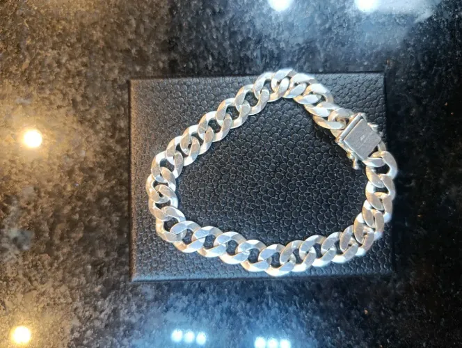 PULSEIRA SEMI NOVA, 10MM FECHO GAVETA PRATA 925