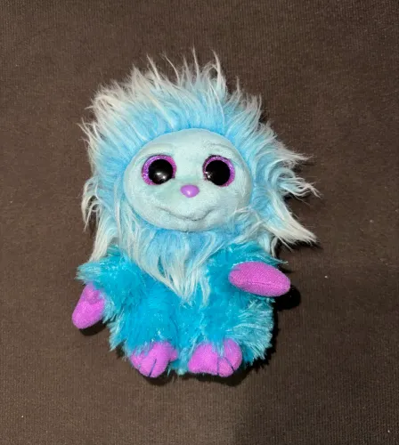 Pelúcia Ty Beanie boo olhos brilhantes - monstrinho azul