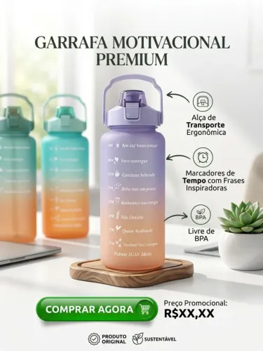 Promoção garrafa motivação 