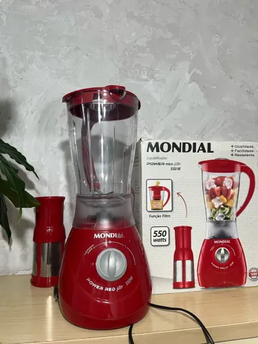 Liquidificador Power Filter Mondial Vermelho 550W L-77