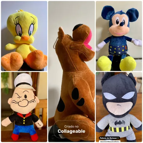 kit com 5 pelúcias