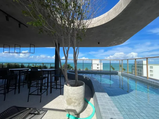 Flat à Venda 30m² 1 Quarto Piscina Camboinha/Cabedelo-PB