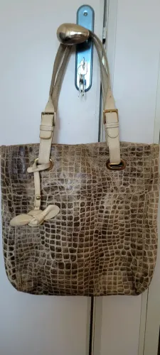 Bolsa Grande Jorge Bischoff, Couro Croco (Original)