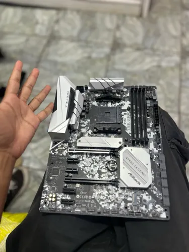 Placa mãe B450 STEEL LEGEND AM4 ATX nova