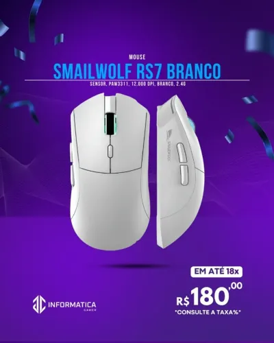 MOUSE SMAILWOLF RS7 BRANCO