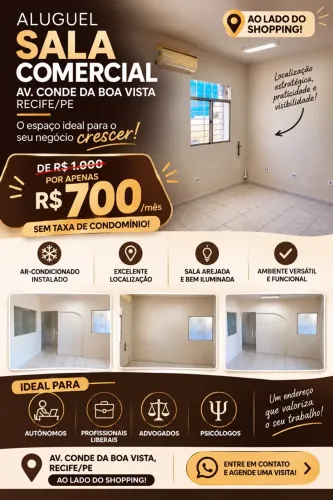 SALA COMERCIAL CONDE DA BOA VISTA - COM AR  