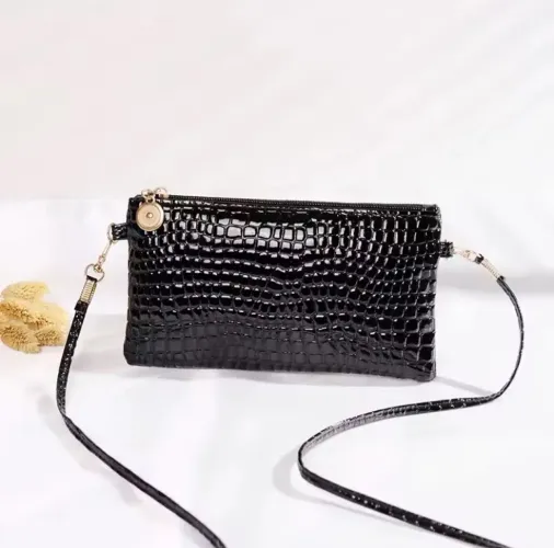 Mini bolsa ombro moda feminina designer luxo crocodilo padrão telefone 