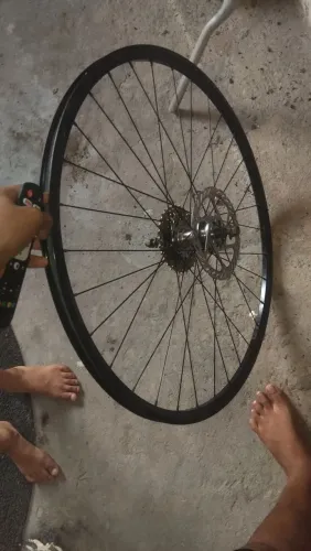 Rodagem traseira de bicicleta com k7