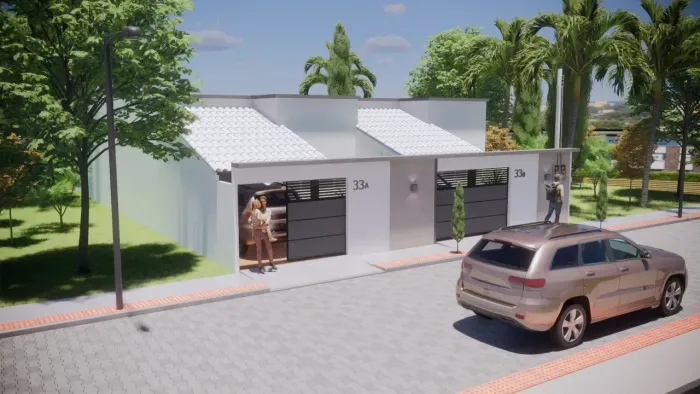 Casa nova com 2 quartos, sendo 1 suíte, no bairro Piuminas em Piúma/ES