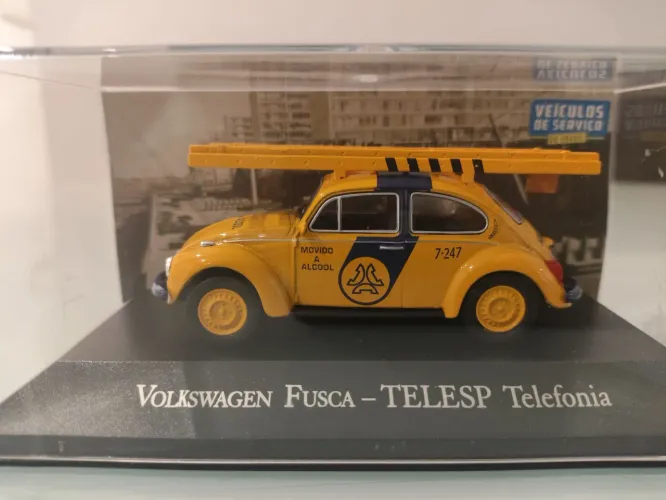 Miniatura Volkswagen Fusca 1977  1/43 Telesp Telefonica