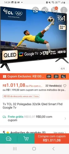 Tv smart 32 polegadas