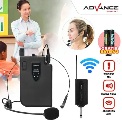 Microfone Lapela Sem Fio Headset Cabeça Profissional Antena Wireless Potente