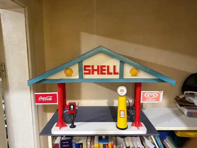 Diorama 1:18 ou 1:24 posto Shell