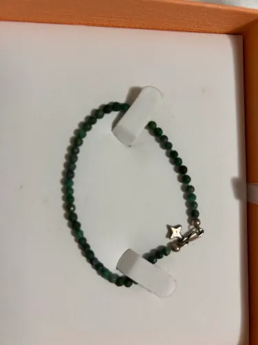 Pulseira Life Vivara Shambala Turmalina Verde e Prata 925