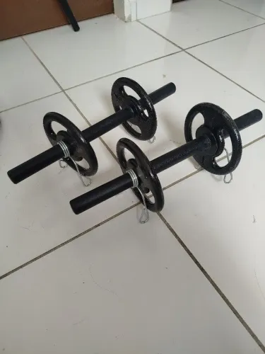 Kit 2 barras de halteres 