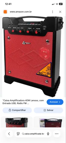 Caixa amplificadora Lenox