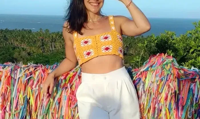 Top crochê 
