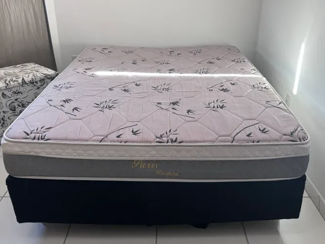 Cama box casal, paris bambu