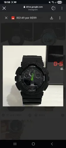Relógio G-Shock padrão shopping original caixa completo