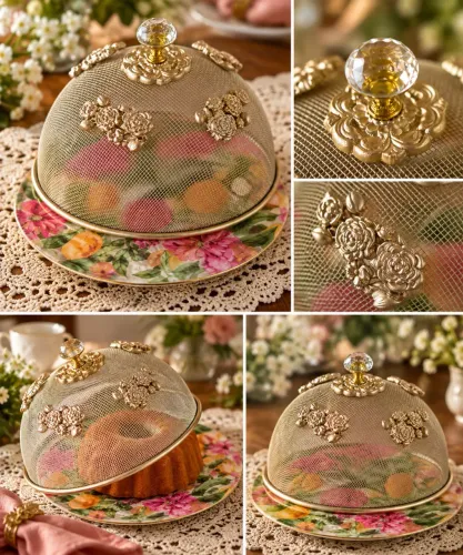 Cobre bolo floral