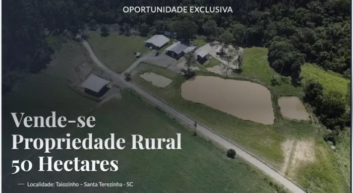 Propriedade rural à venda na localidade de Taiozinho, em Santa Terezinha - SC