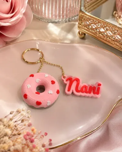 Chaveiro Donut Personalizado com Nome