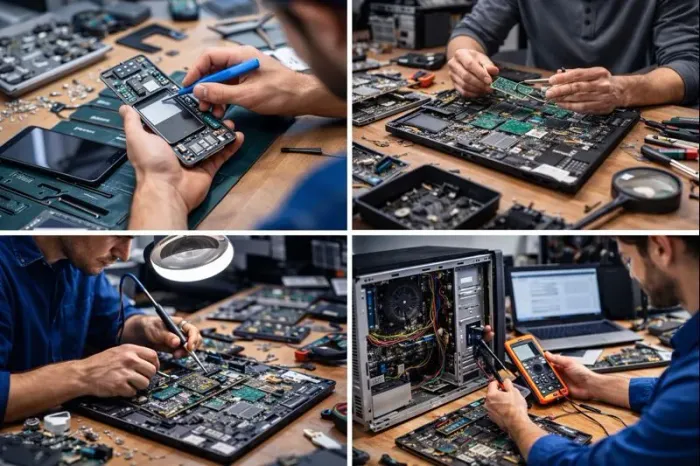 Concerto de celulares, notebooks e computadores com agilidade e qualidade.