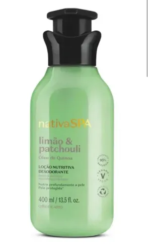 Nativa spa Limão e Patchouli Loção Nutritiva Desodorante 