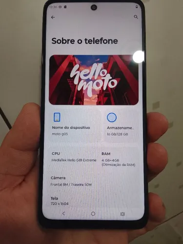 Moto G 05 128 gb/8 Ram ?