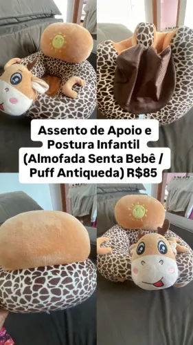 Assento de Apoio e Postura Infantil (Almofada Senta Bebê / Puff Antiqueda)