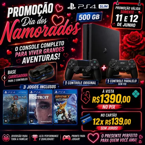 Playstation 4 com garantia - Loja Física